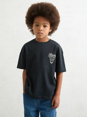 3-9 yrs Cotton Motor Cars-Print T-Shirt Washed Blue/White | Children & Baby