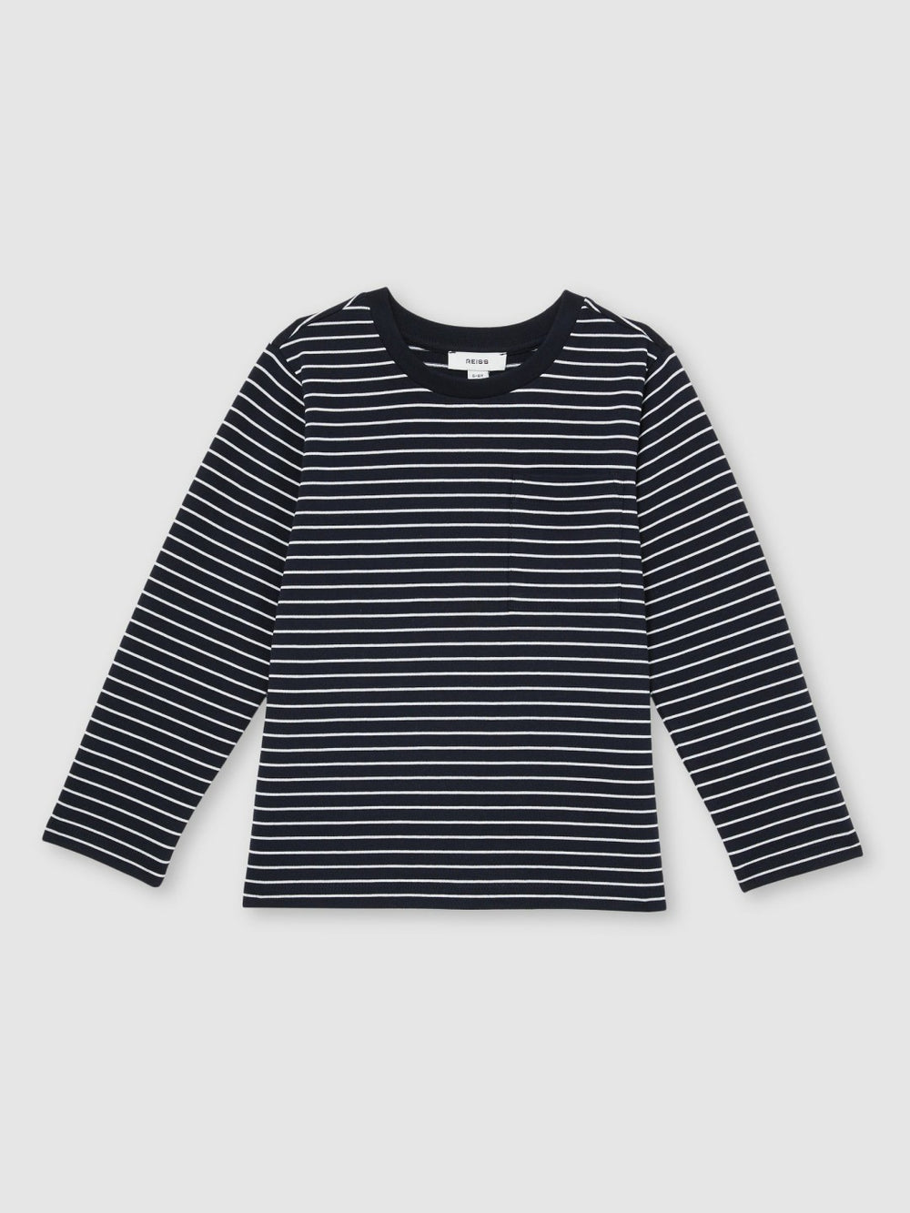 9-13 yrs Stretch-Cotton Stripe T-Shirt Navy/White | Children & Baby