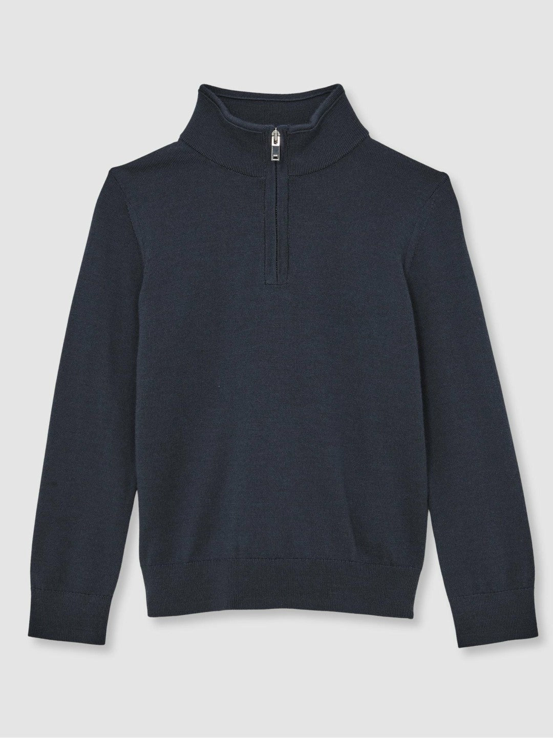 13-14 yrs Merino Wool Half-Zip Funnel Neck Jumper Midnight Navy | Children & Baby
