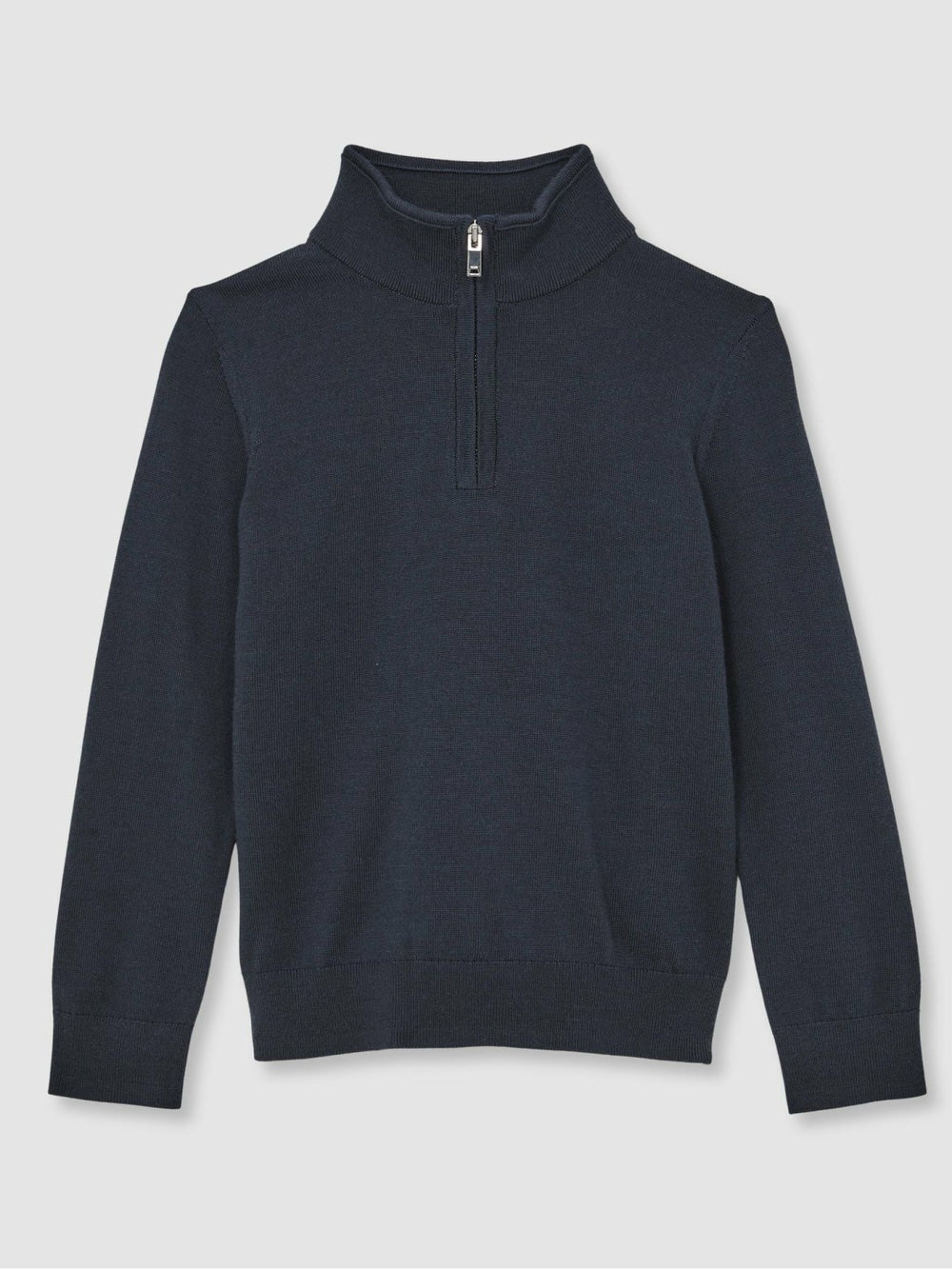 13-14 yrs Merino Wool Half-Zip Funnel Neck Jumper Midnight Navy | Children & Baby