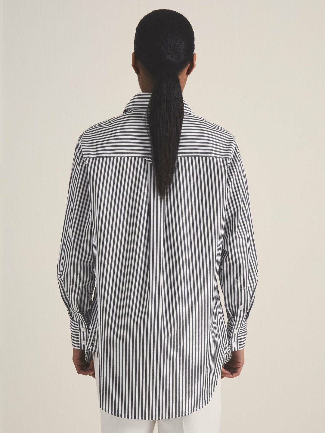 | Les 100 Ciels Stripe Shirt White/Navy | Women