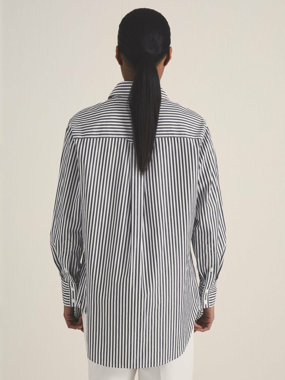 | Les 100 Ciels Stripe Shirt White/Navy | Women