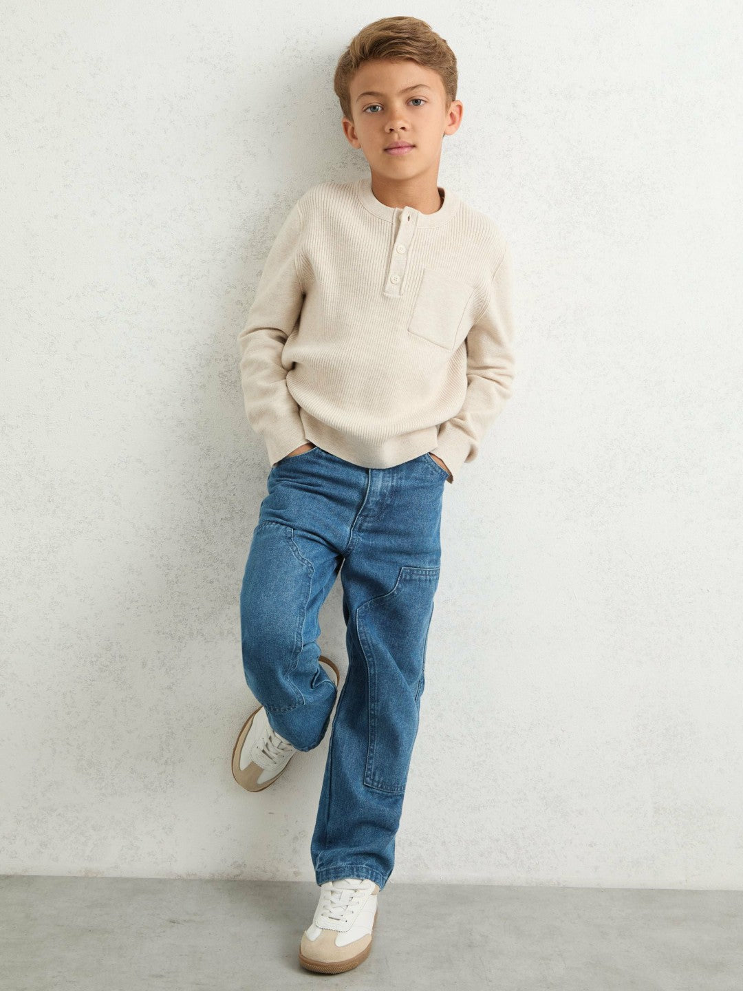 3-9 yrs Straight-Leg Carpenter Jeans Mid Blue | Children & Baby
