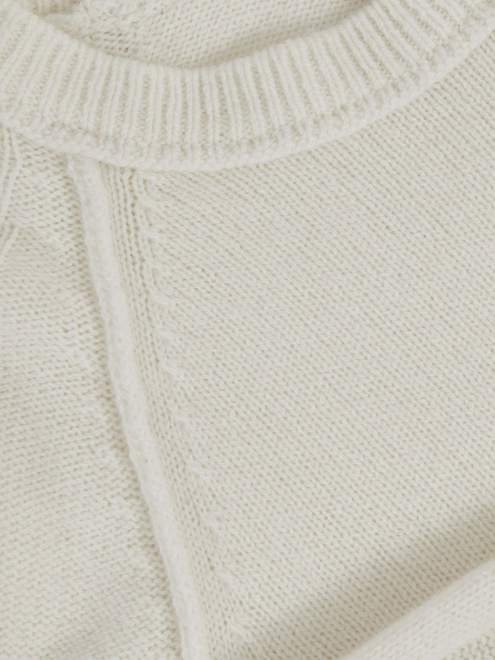 13-14 yrs Wool-Cashmere Reverse-Seam Jumper Off White | Children & Baby