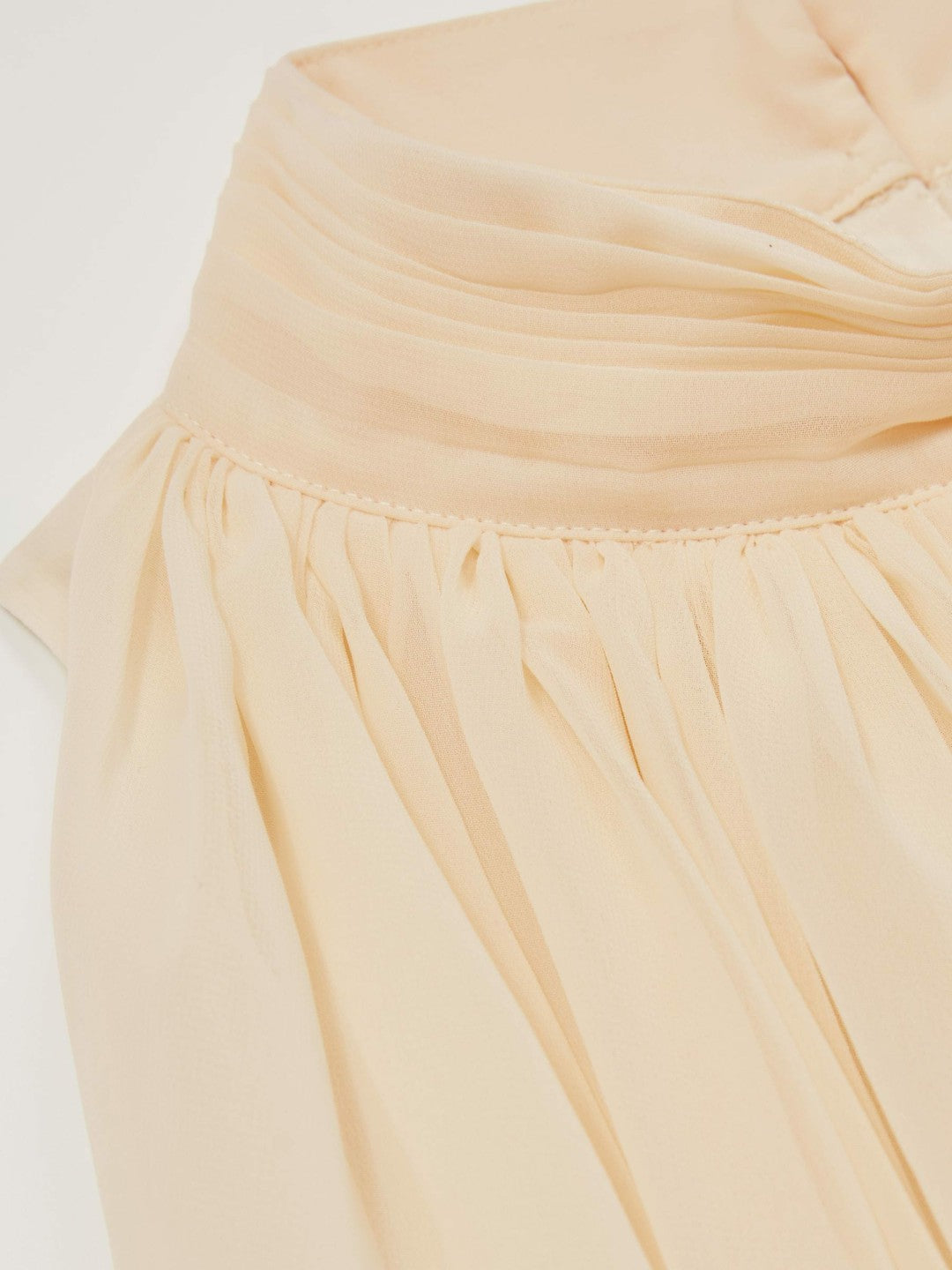Draped Chiffon Sleeveless Top Ivory | Women