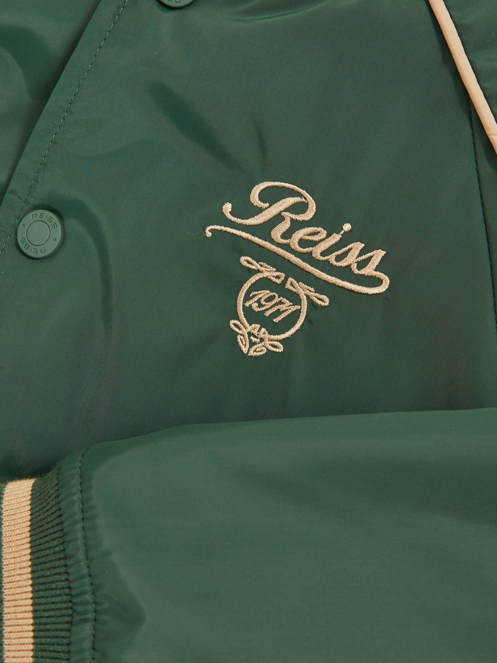 9-13 yrs Motor Cars Embroidered Bomber Jacket Forest Green/Off White | Children & Baby