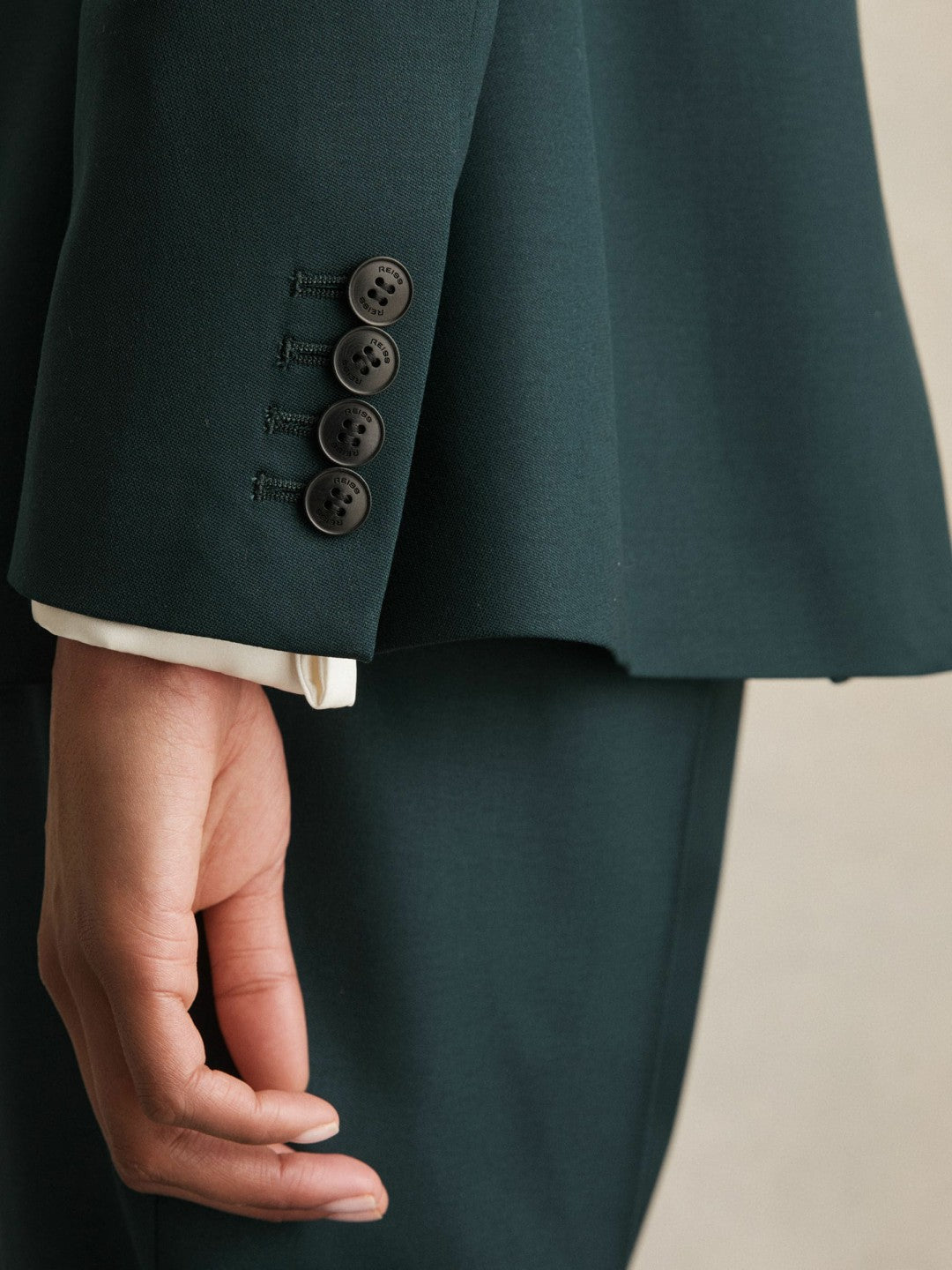 Petite Wool-Blend Single-Breasted Suit Blazer Green | Women