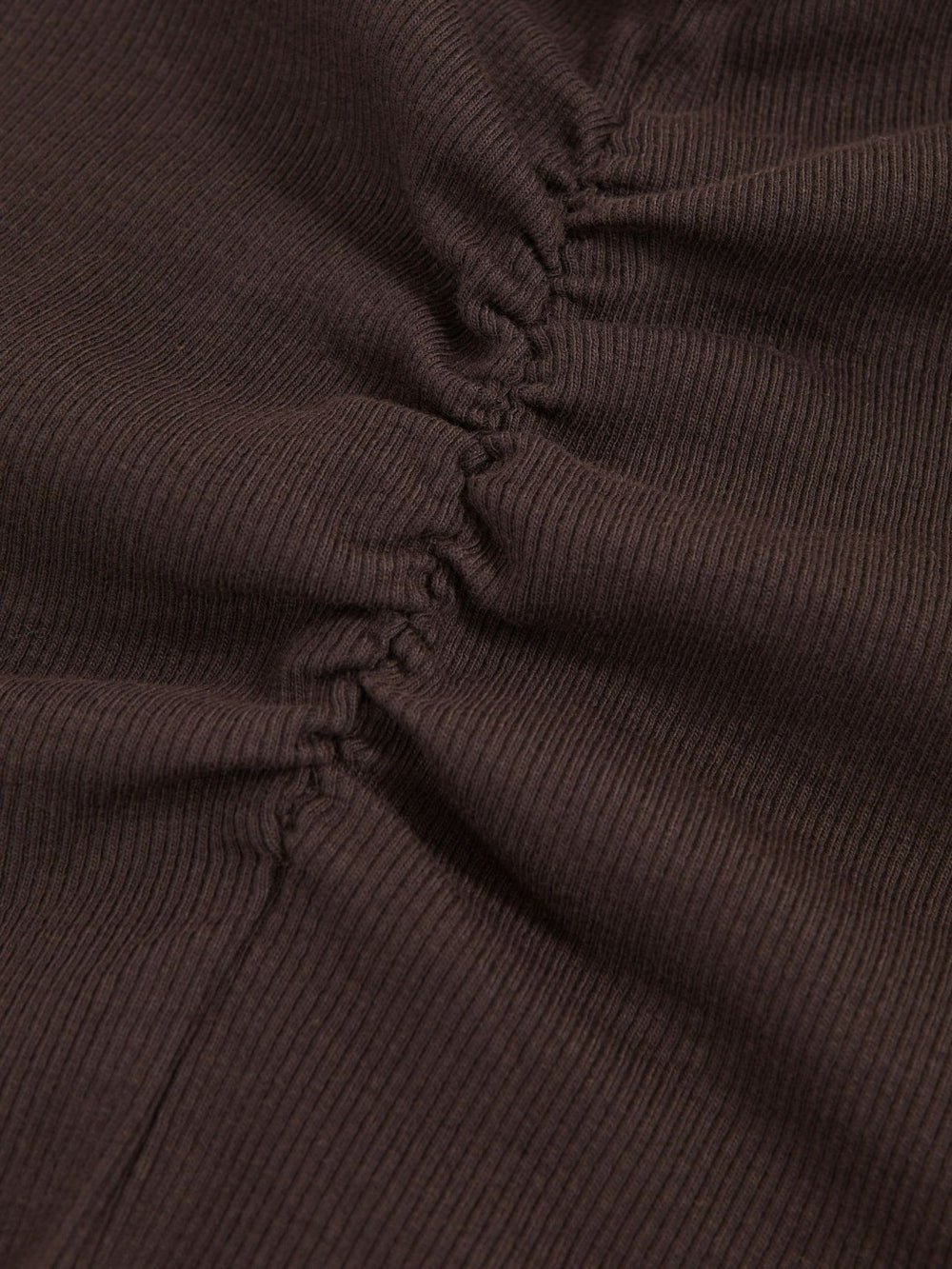 9-13 yrs Cotton Ruched Long-Sleeve T-Shirt with Stretch Chocolate | Children & Baby