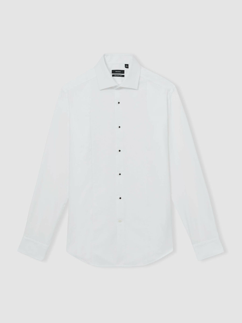 Slim Fit Cotton Double-Cuff Dinner Shirt Regular-Fit White | Men