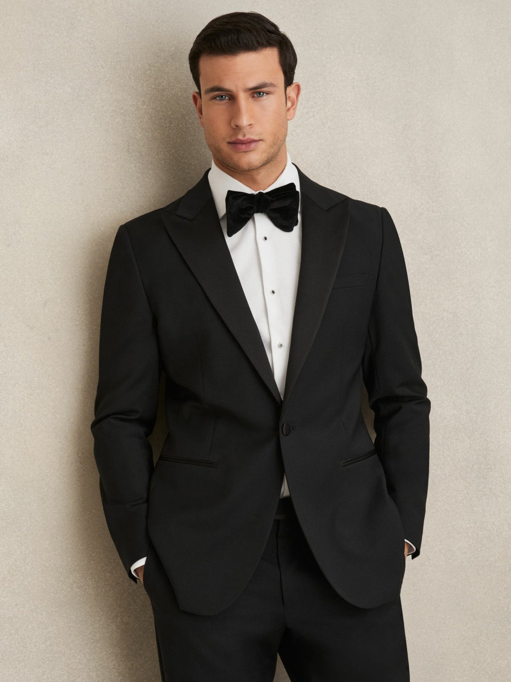 Slim Fit Cotton Double-Cuff Dinner Shirt Regular-Fit White | Men
