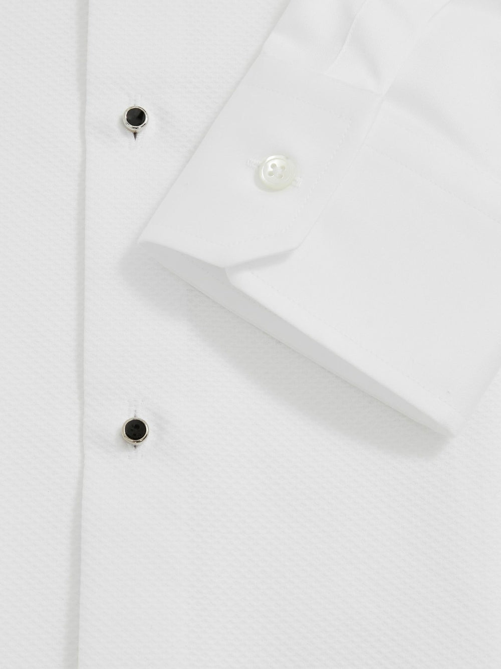 Slim Fit Cotton Double-Cuff Dinner Shirt Regular-Fit White | Men