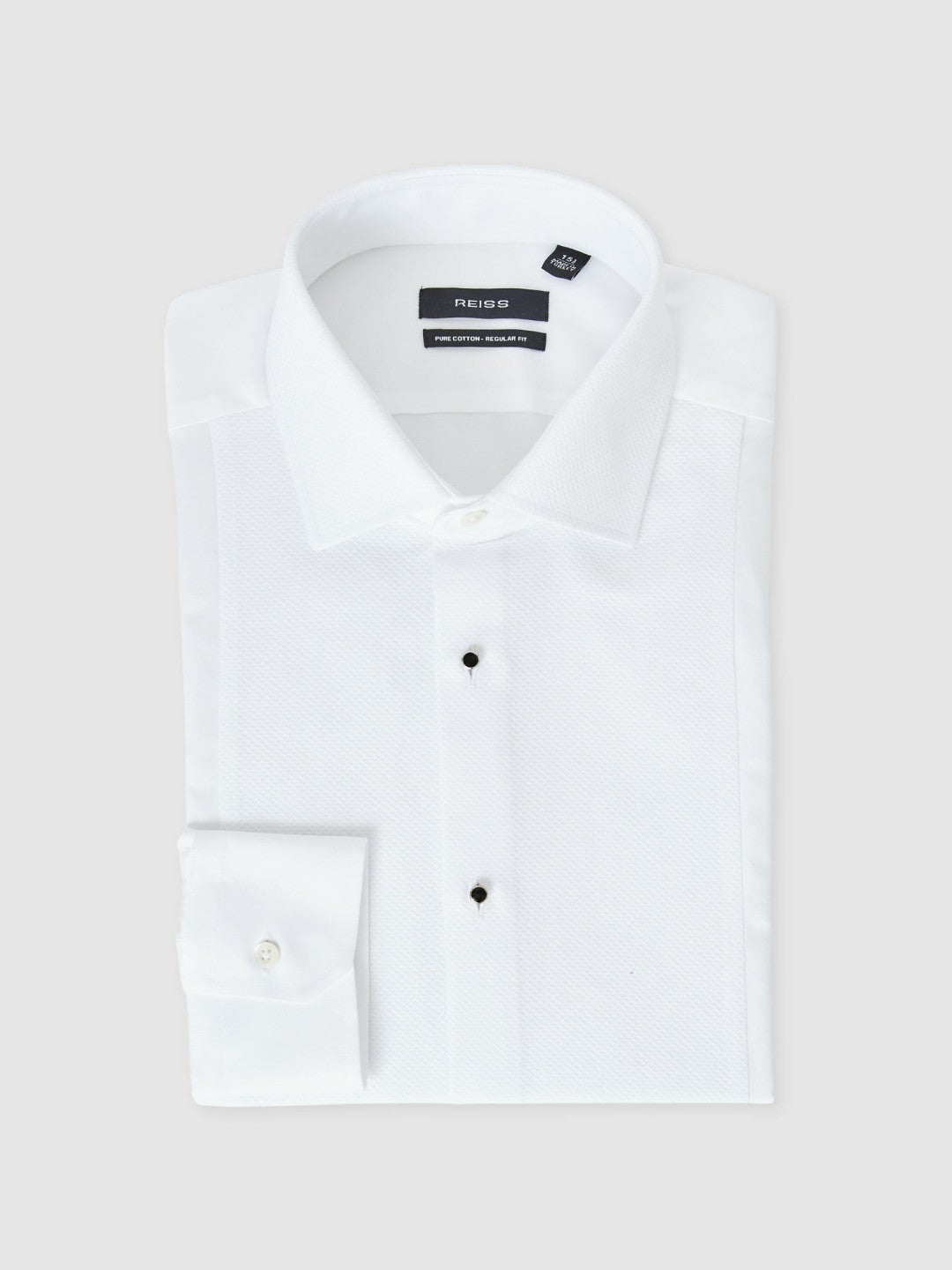 Regular Fit Cotton Double-Cuff Dinner Shirt Regular-Fit White | Men