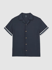 | Ché Stripe-Cuff Shirt Navy | Men