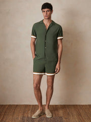 | Ché Stripe-Cuff Shirt Pine Green | Men