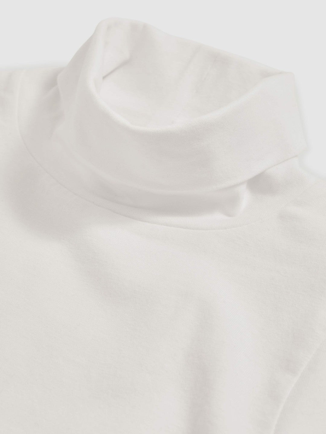 3-9 yrs Cotton-Jersey Roll-Neck Top with Stretch Ivory | Children & Baby