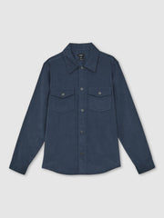 Cotton Corduroy Twin-Pocket Overshirt Airforce Blue | Men