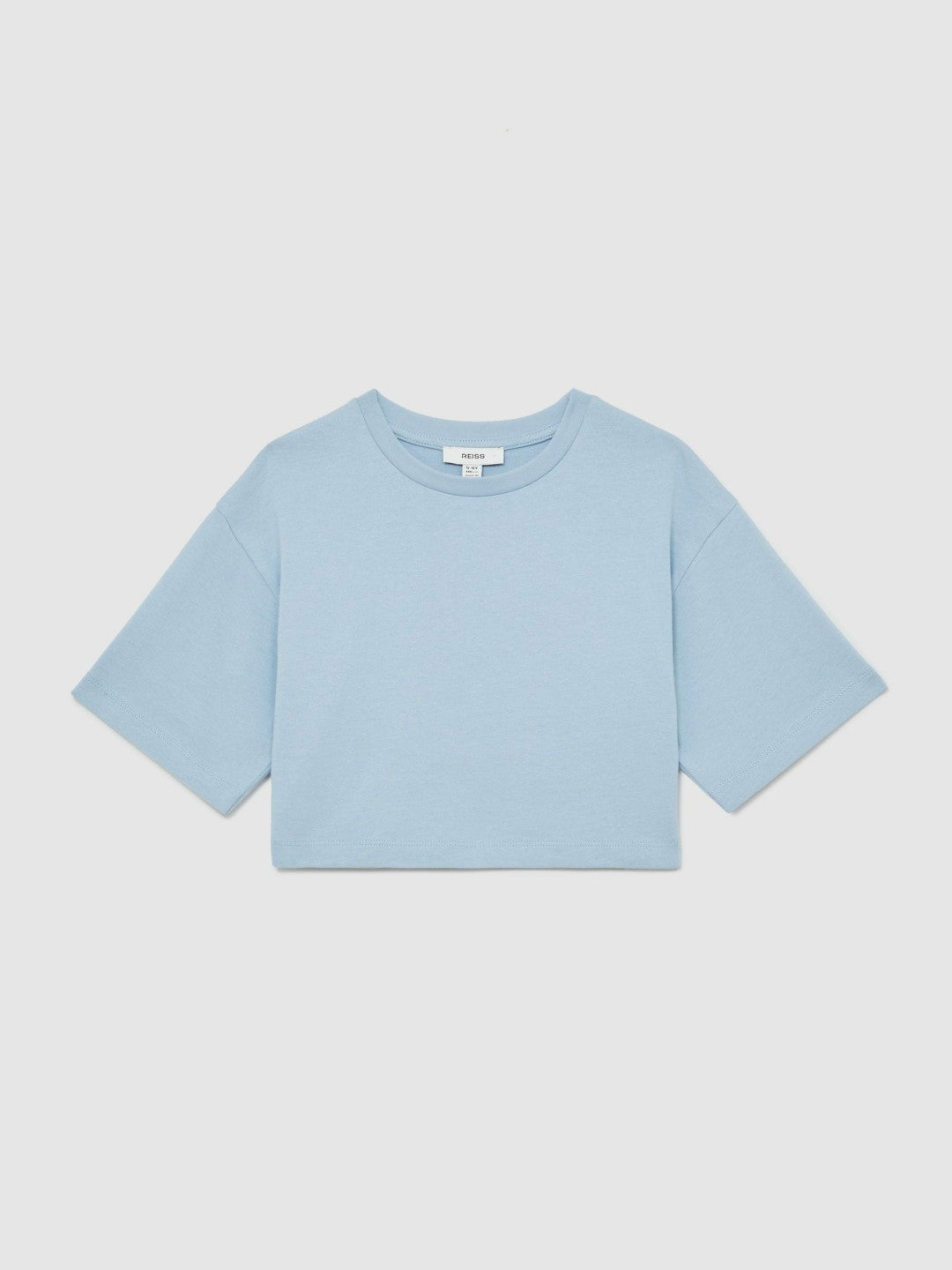 9-13 yrs Cotton Oversized Cropped T-Shirt Blue | Children & Baby