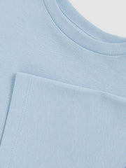 9-13 yrs Cotton Oversized Cropped T-Shirt Blue | Children & Baby