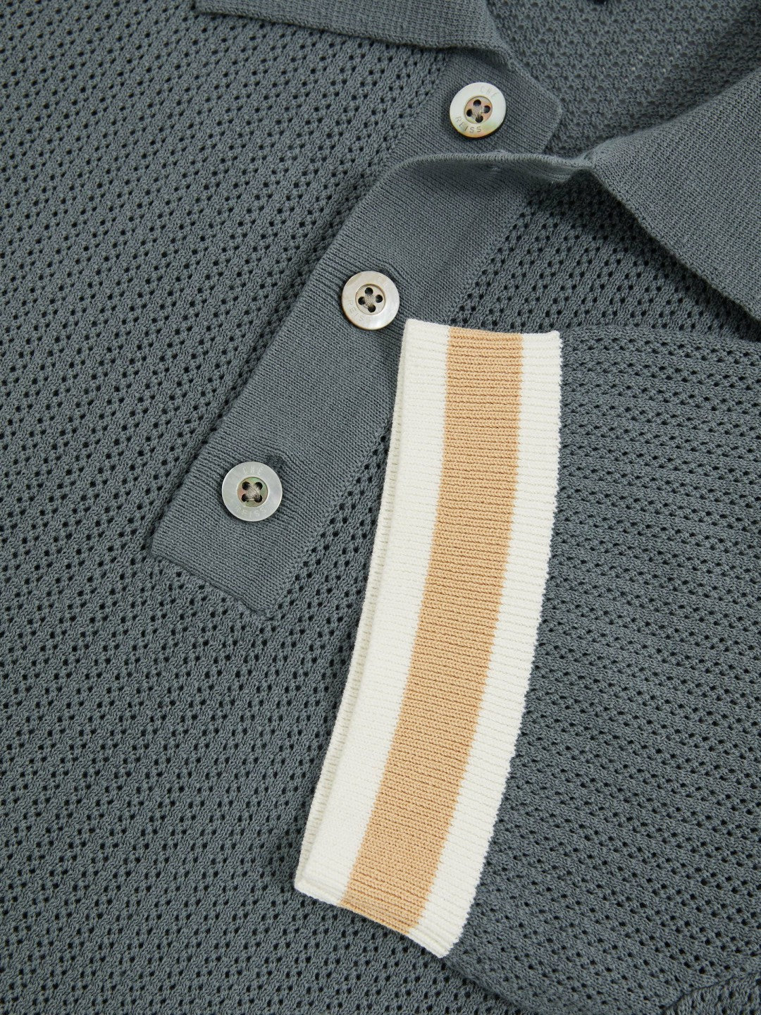 | Ché Cotton Knit Polo Shirt Airforce Blue | Men
