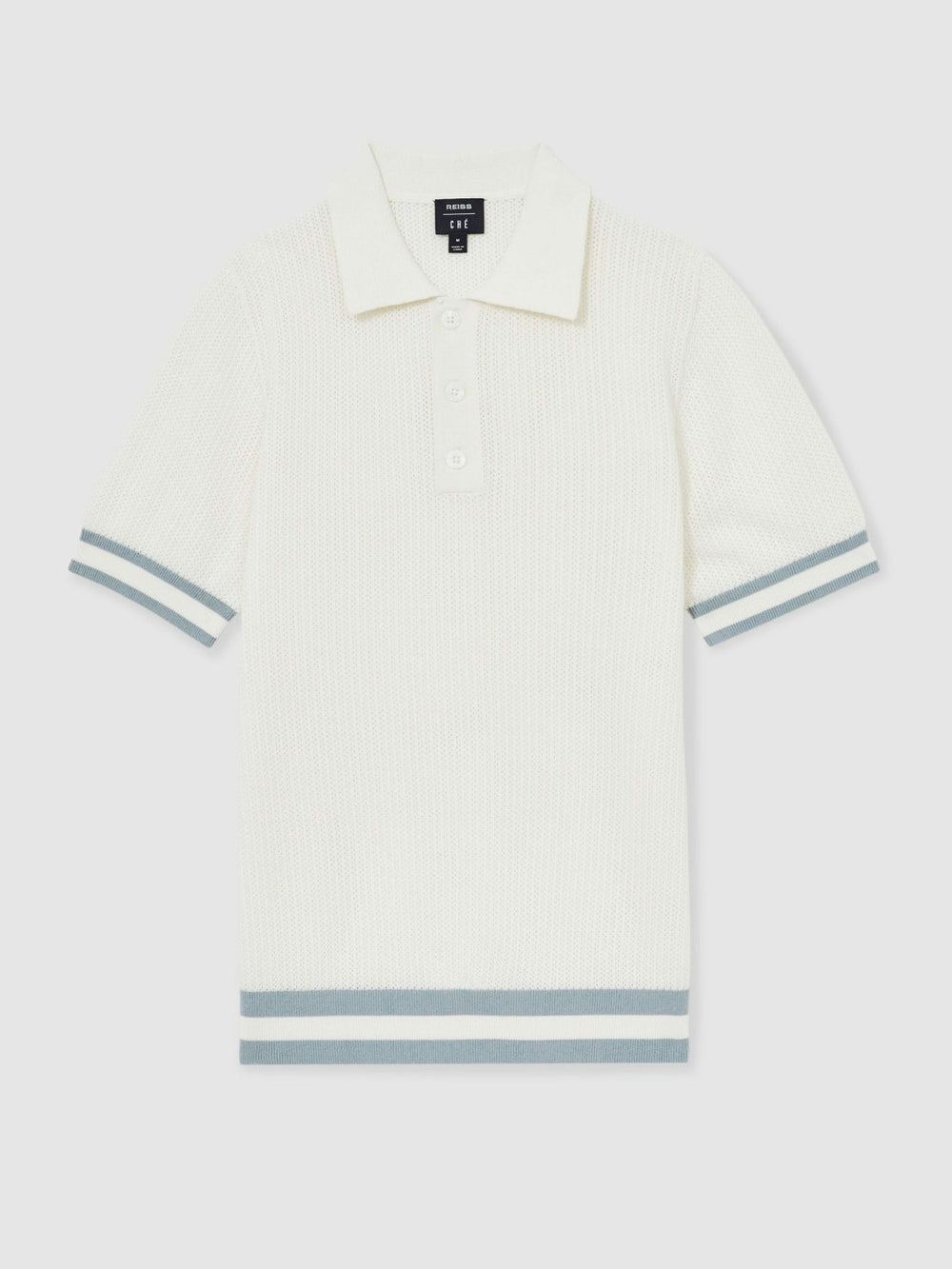 | Ché Cotton Knit Polo Shirt White | Men