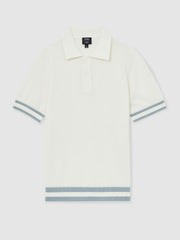 | Ché Cotton Knit Polo Shirt White | Men