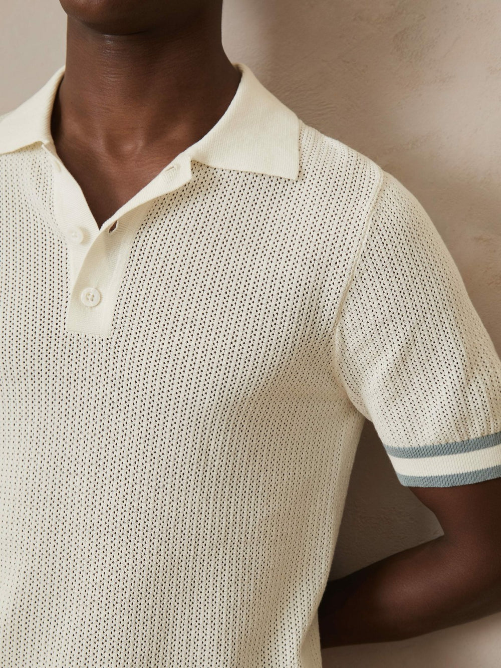 | Ché Cotton Knit Polo Shirt White | Men