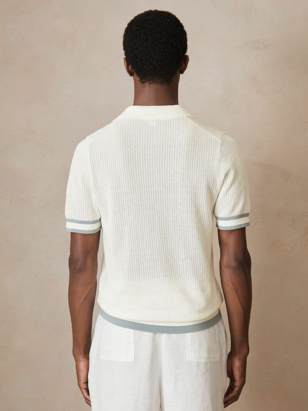 | Ché Cotton Knit Polo Shirt White | Men