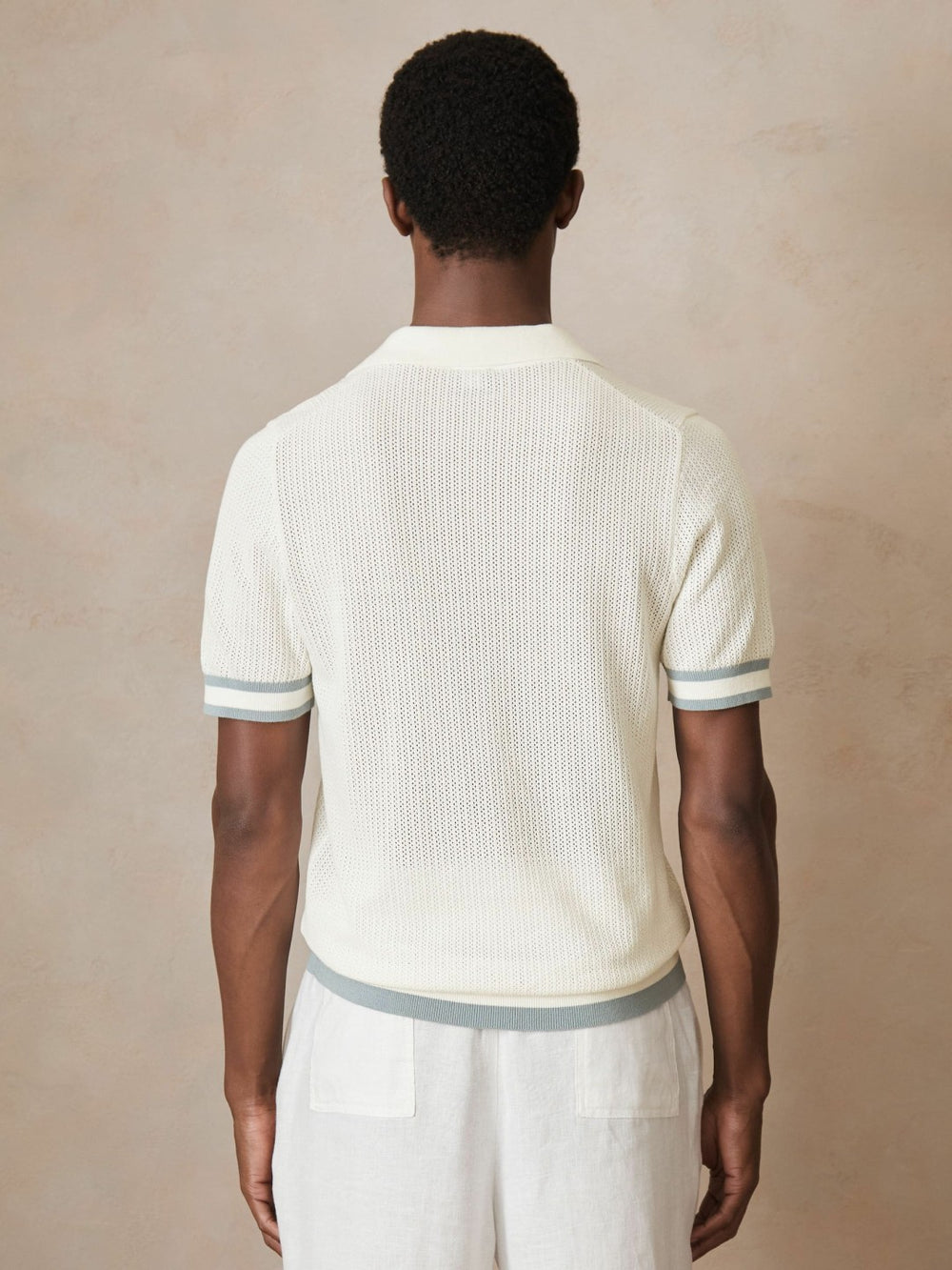| Ché Cotton Knit Polo Shirt White | Men