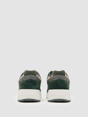 Panelled Running Trainers Forest Green/Stone | Men