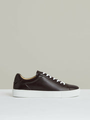 Leather Low-Top Trainers Plum Purple | Men