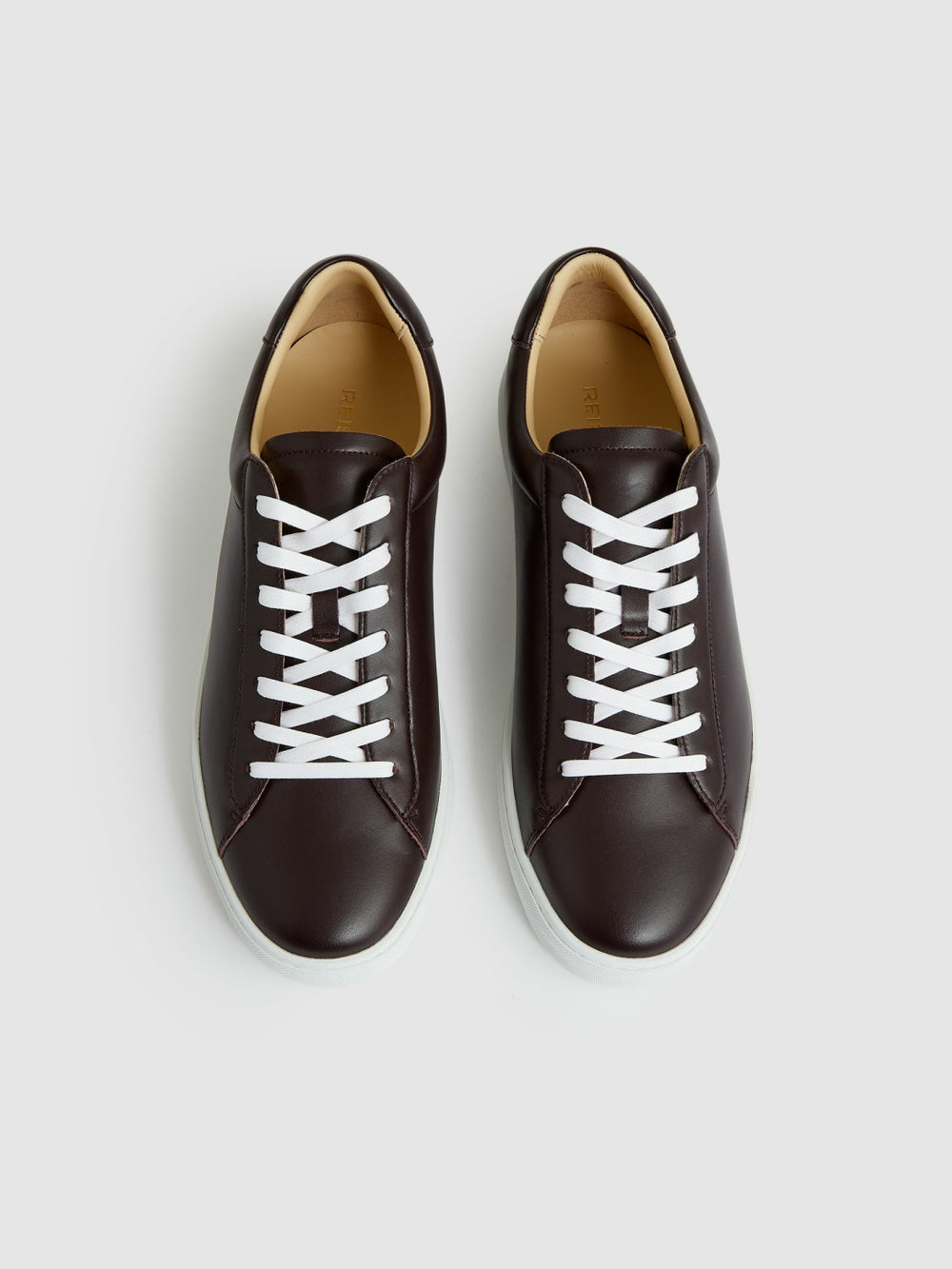 Leather Low-Top Trainers Plum Purple | Men