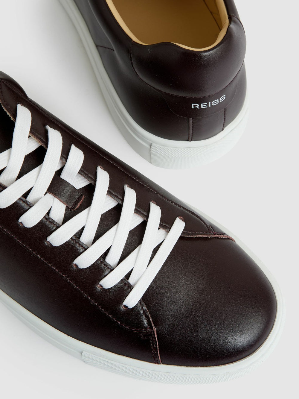 Leather Low-Top Trainers Plum Purple | Men