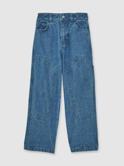 13-14 yrs Straight-Leg Carpenter Jeans Mid Blue | Children & Baby
