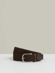 Basket Weave Belt Dark Brown | Men