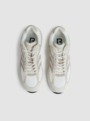Panelled Running Trainers Off White/Stone | Men