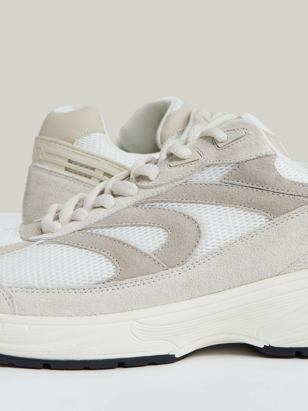 Panelled Running Trainers Off White/Stone | Men