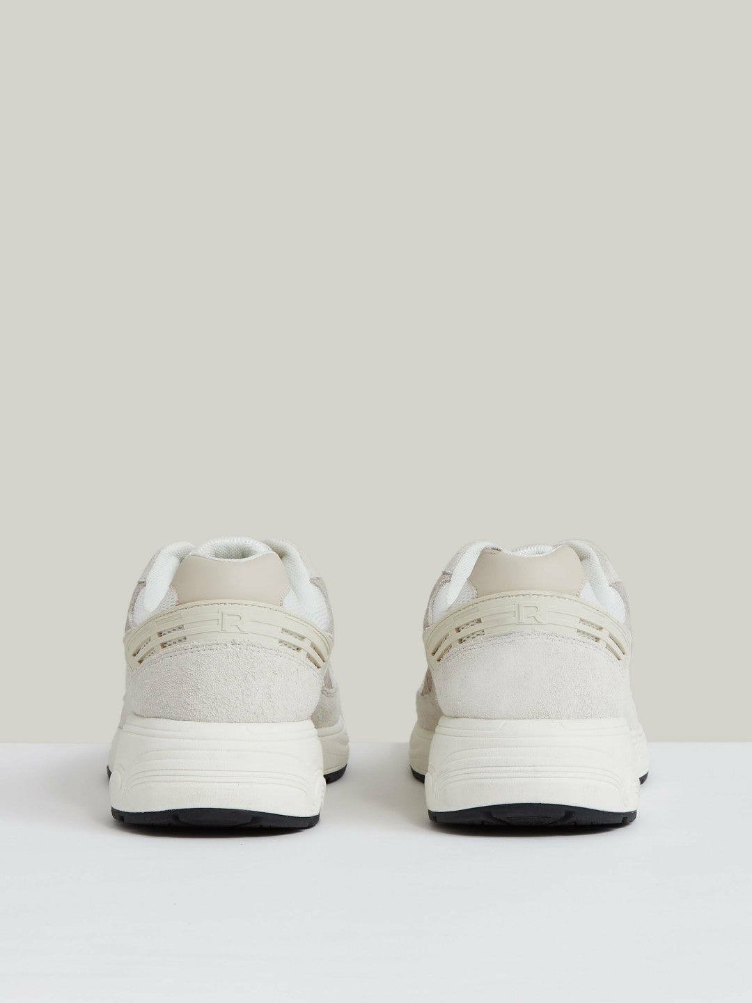 Panelled Running Trainers Off White/Stone | Men