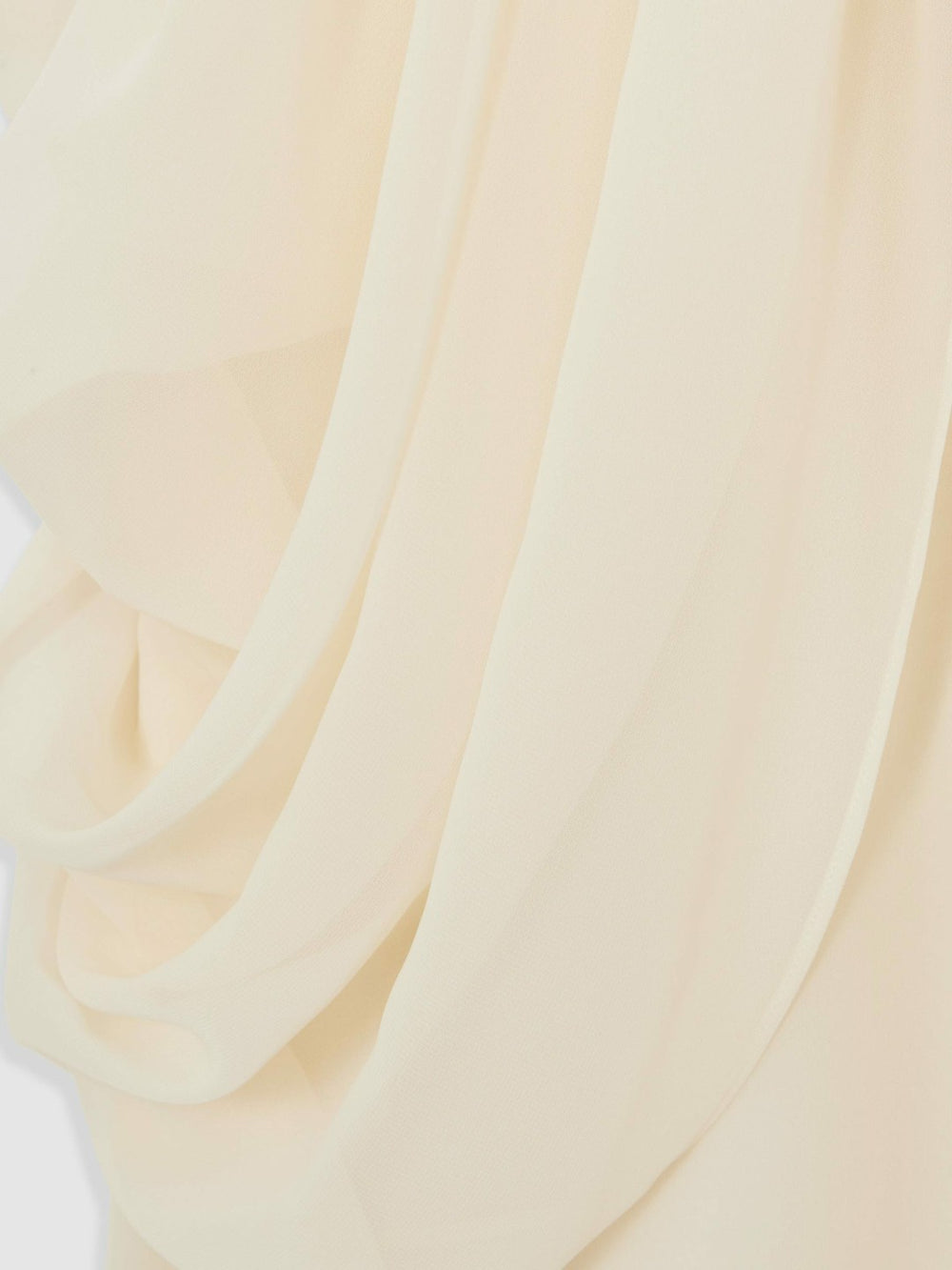 Draped Chiffon Sleeveless Mini Dress Ivory | Women