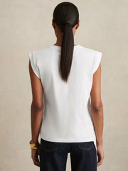 Cotton Drape T-Shirt White | Women