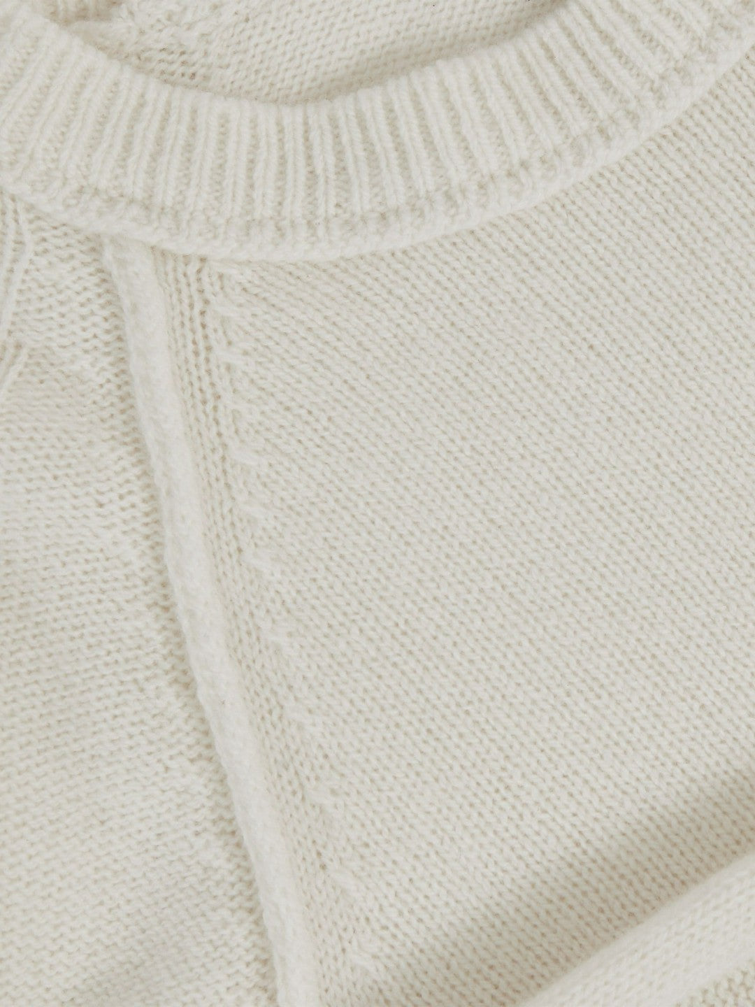 9-13 yrs Wool-Cashmere Reverse-Seam Jumper Off White | Children & Baby