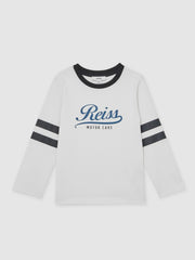3-9 yrs Cotton Motor Cars Logo T-Shirt White/Blue | Children & Baby
