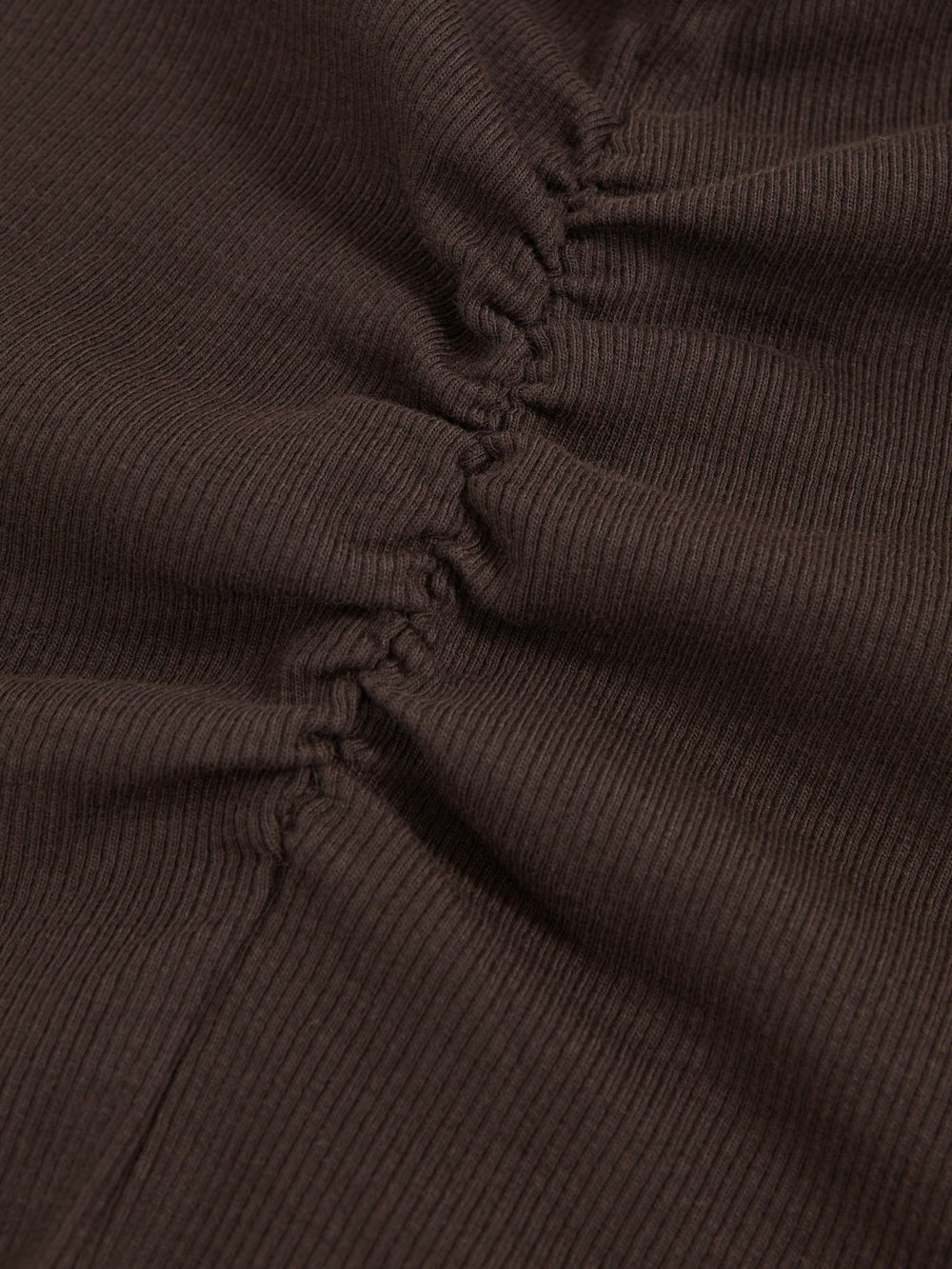 13-14 yrs Cotton Ruched Long-Sleeve T-Shirt with Stretch Chocolate | Children & Baby