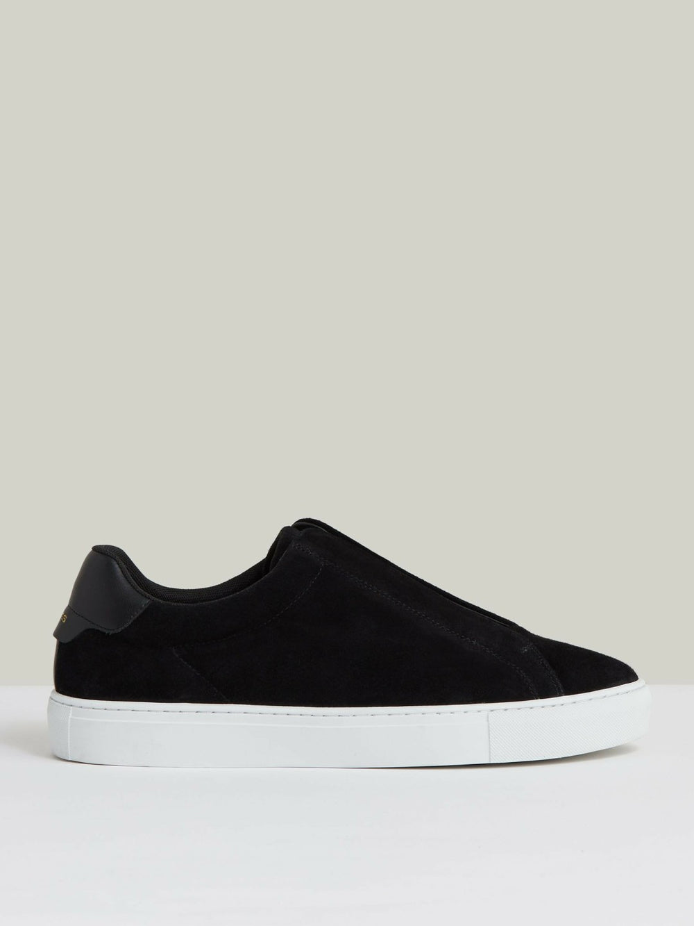 Suede Slip-On Elasticated Trainers Black | Men