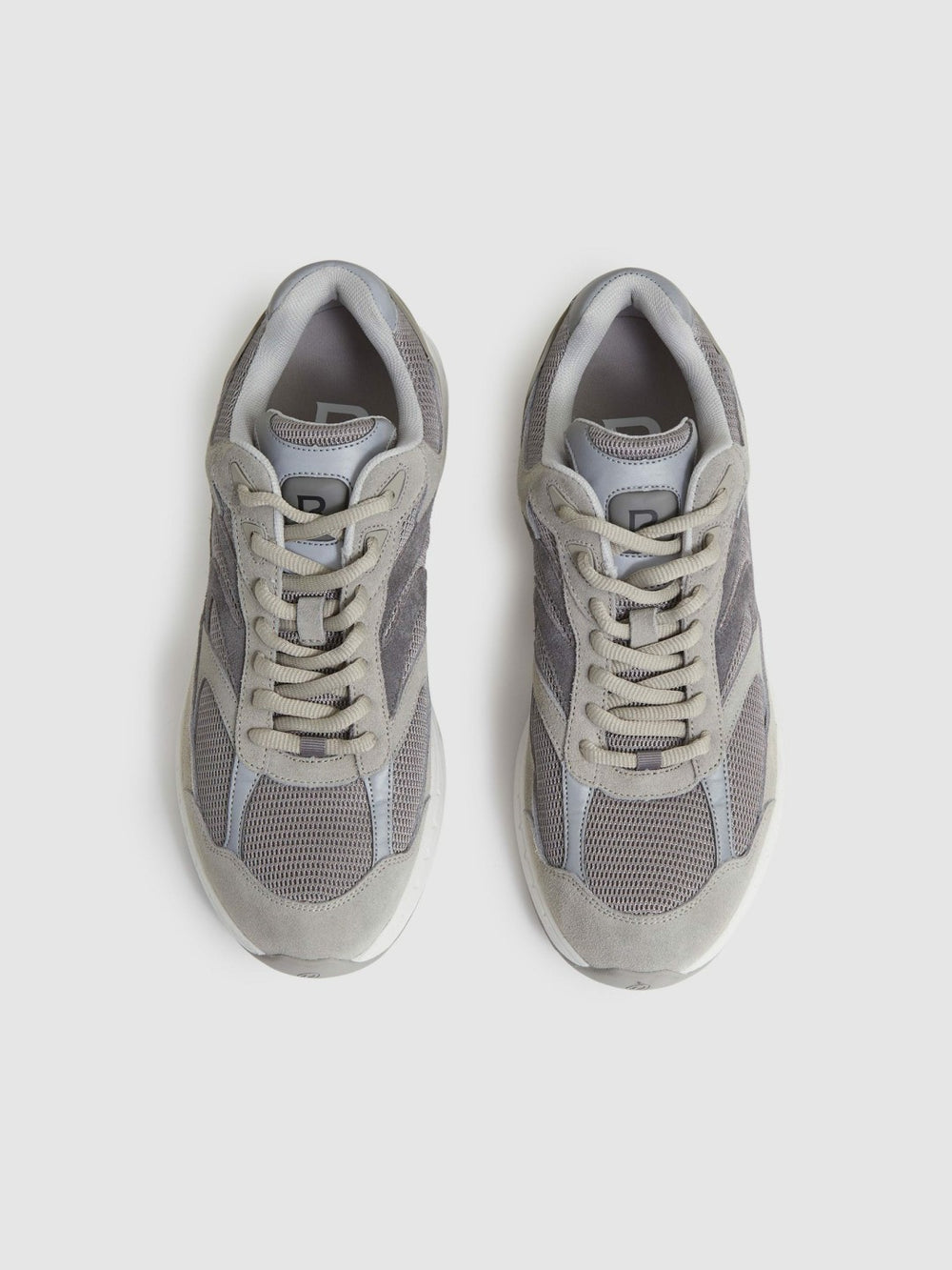 Panelled Running Trainers Grey | Men
