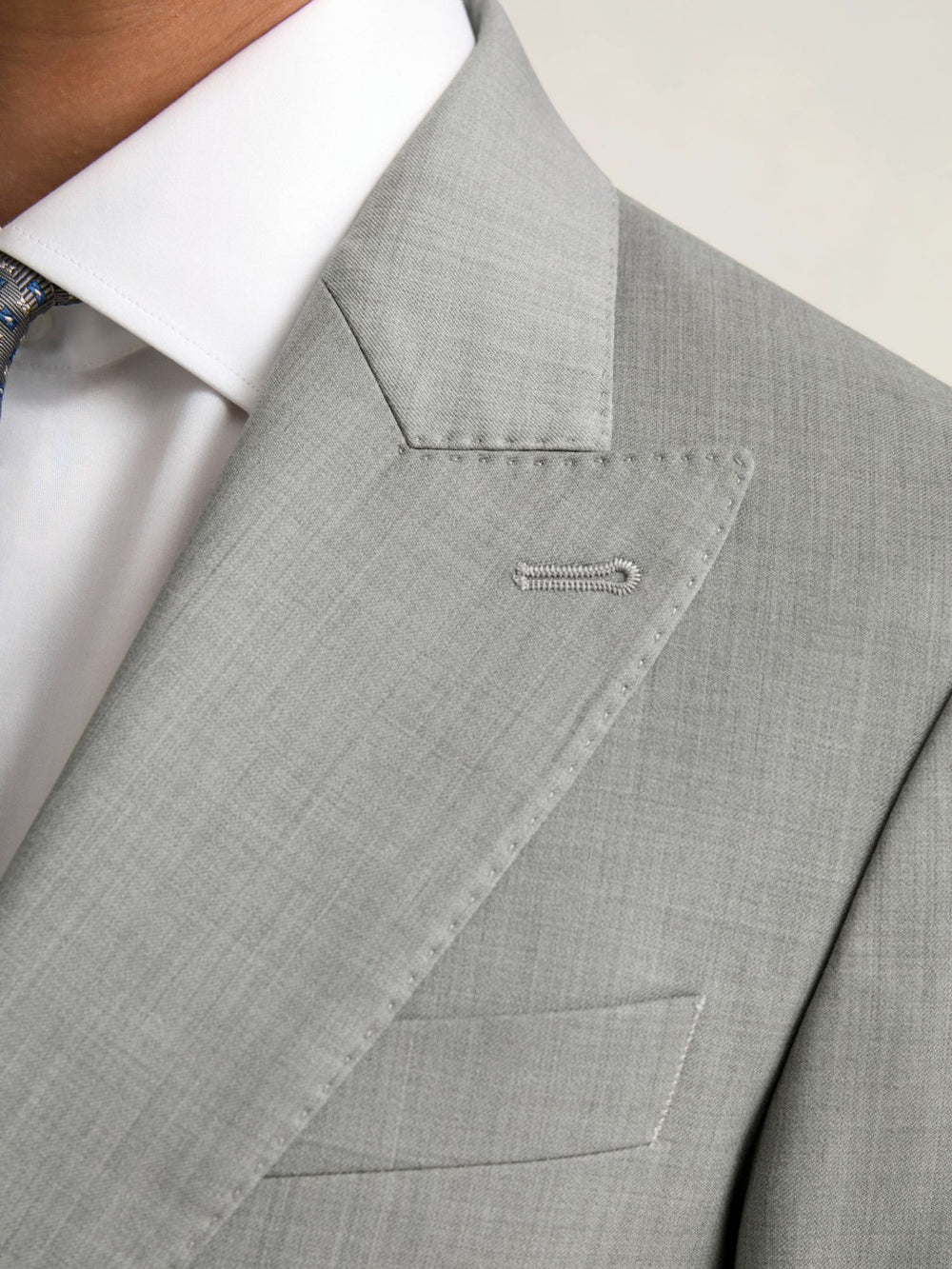 Slim-Fit Wool Single Breasted Suit Blazer Mid Grey | Men