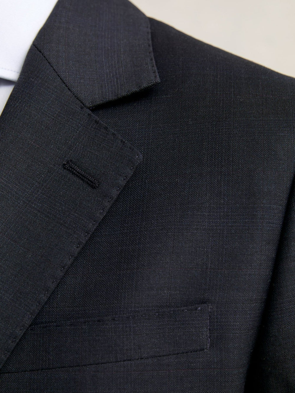 Slim-Fit Wool Single Breasted Check Suit Blazer Navy | Men