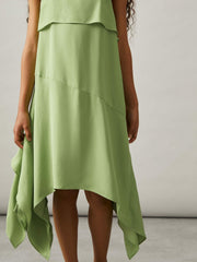 4-9 yrs Handkerchief-Hem Sleeveless Dress Green | Children & Baby