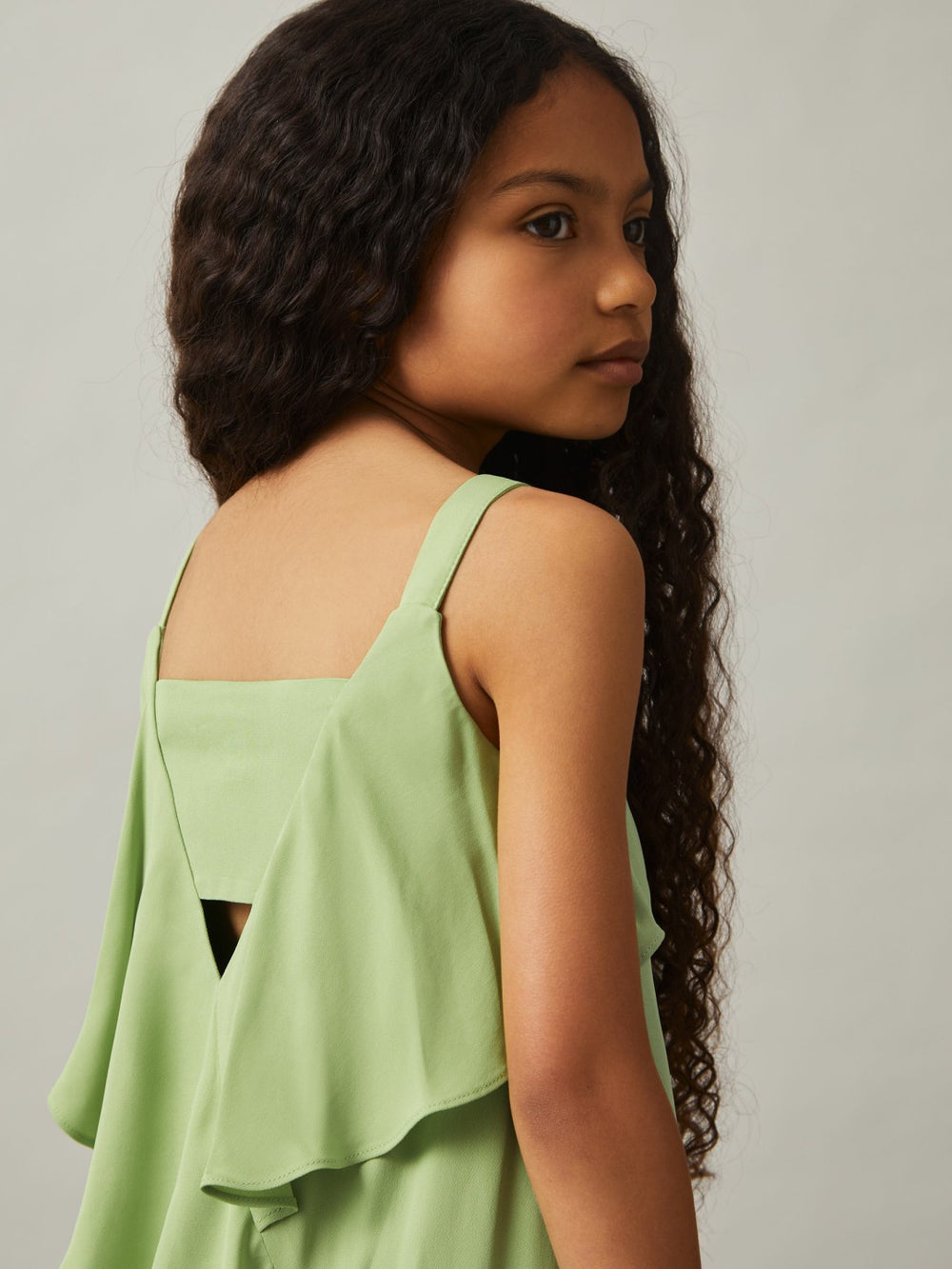 4-9 yrs Handkerchief-Hem Sleeveless Dress Green | Children & Baby
