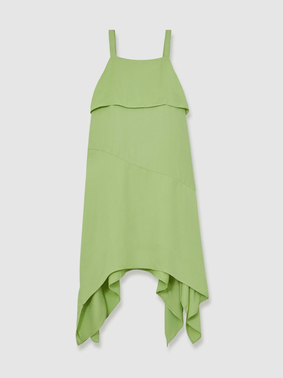13-14 yrs Handkerchief-Hem Sleeveless Dress Green | Children & Baby