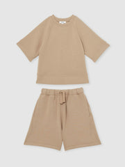 13-14 yrs Modal-Blend Sweatshirt And Shorts Set Mink | Children & Baby